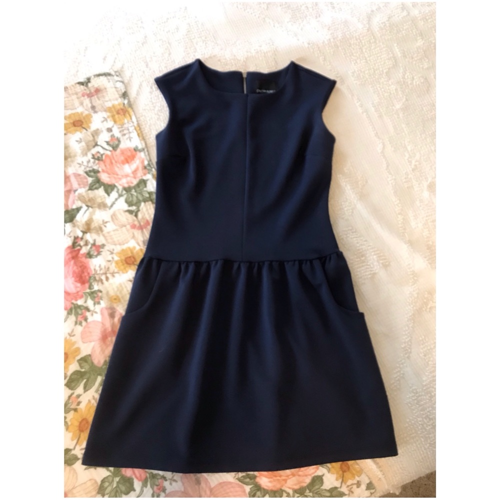 Cynthia Rowley| Navy Blue Drop Waist Dress